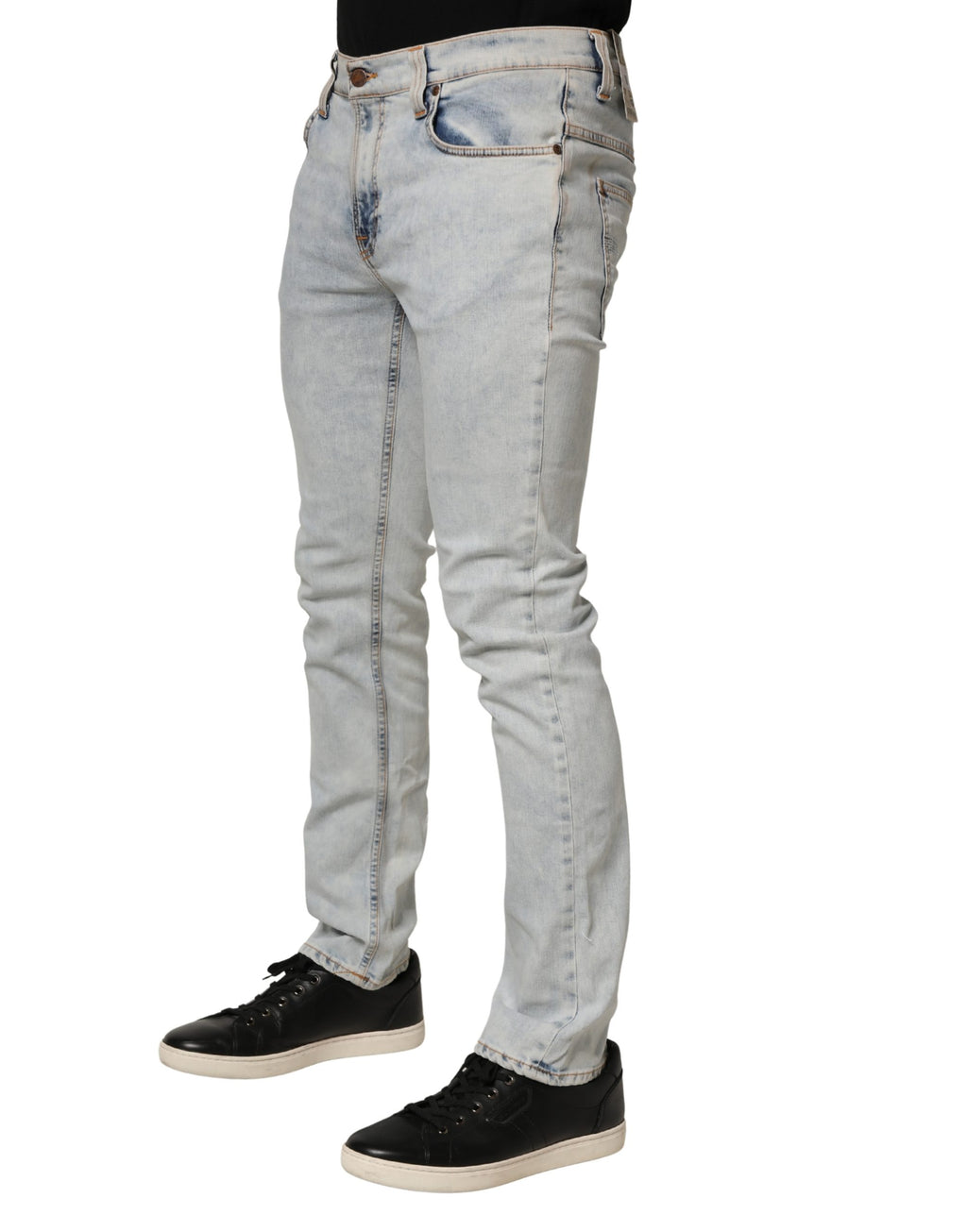 Pantalon en jean skinny Nudie Jeans en coton stretch bleu clair pour homme