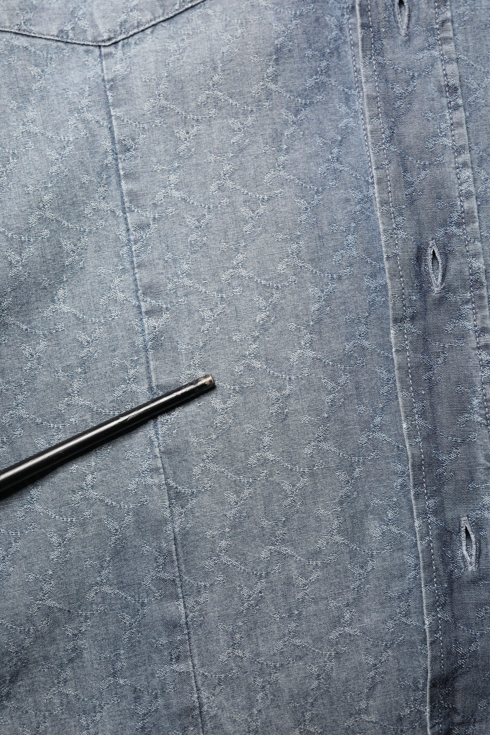Chemise en jean Domenico Tagliente DarkBlue à col et manches longues