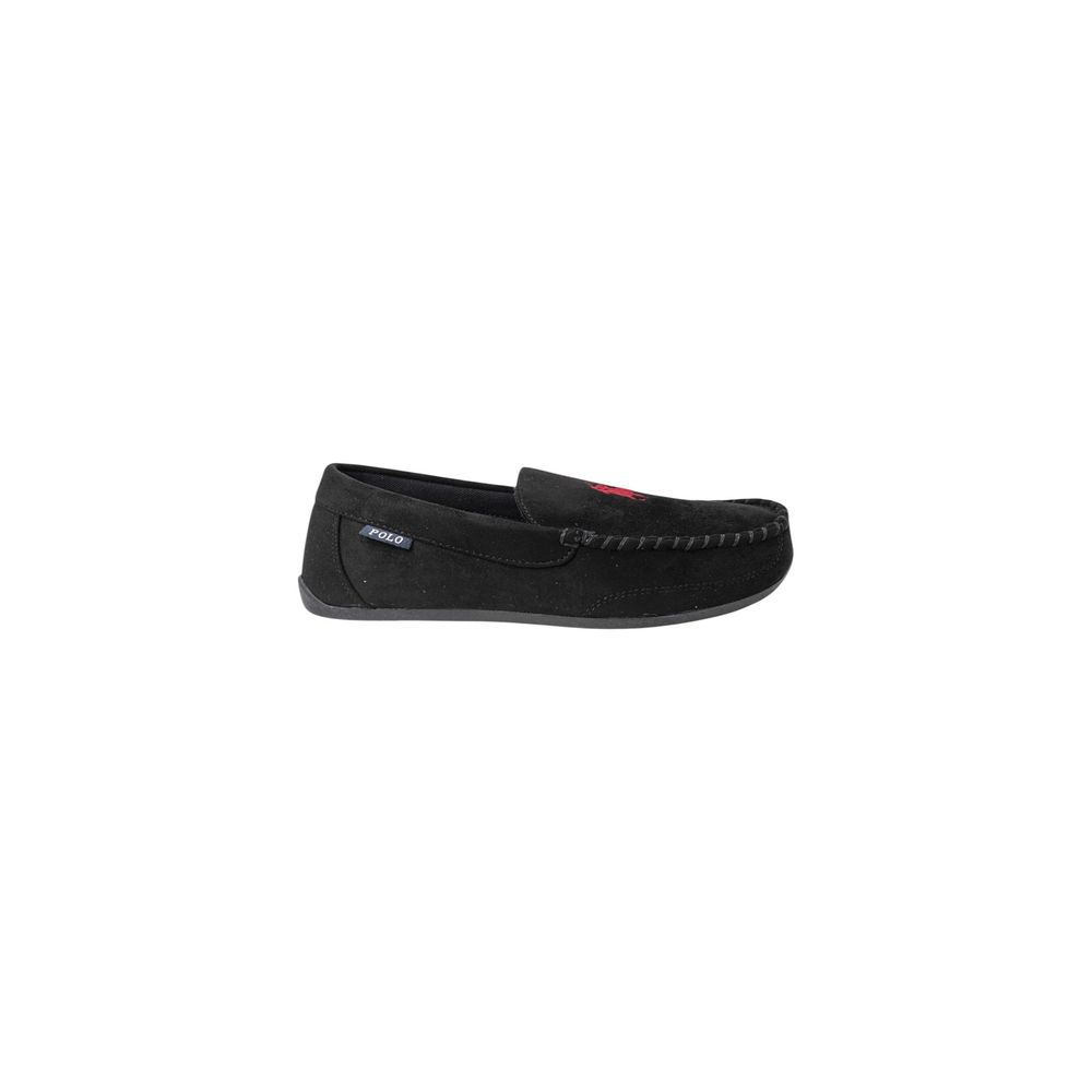 Chaussons Ralph Lauren noirs en fausse fourrure