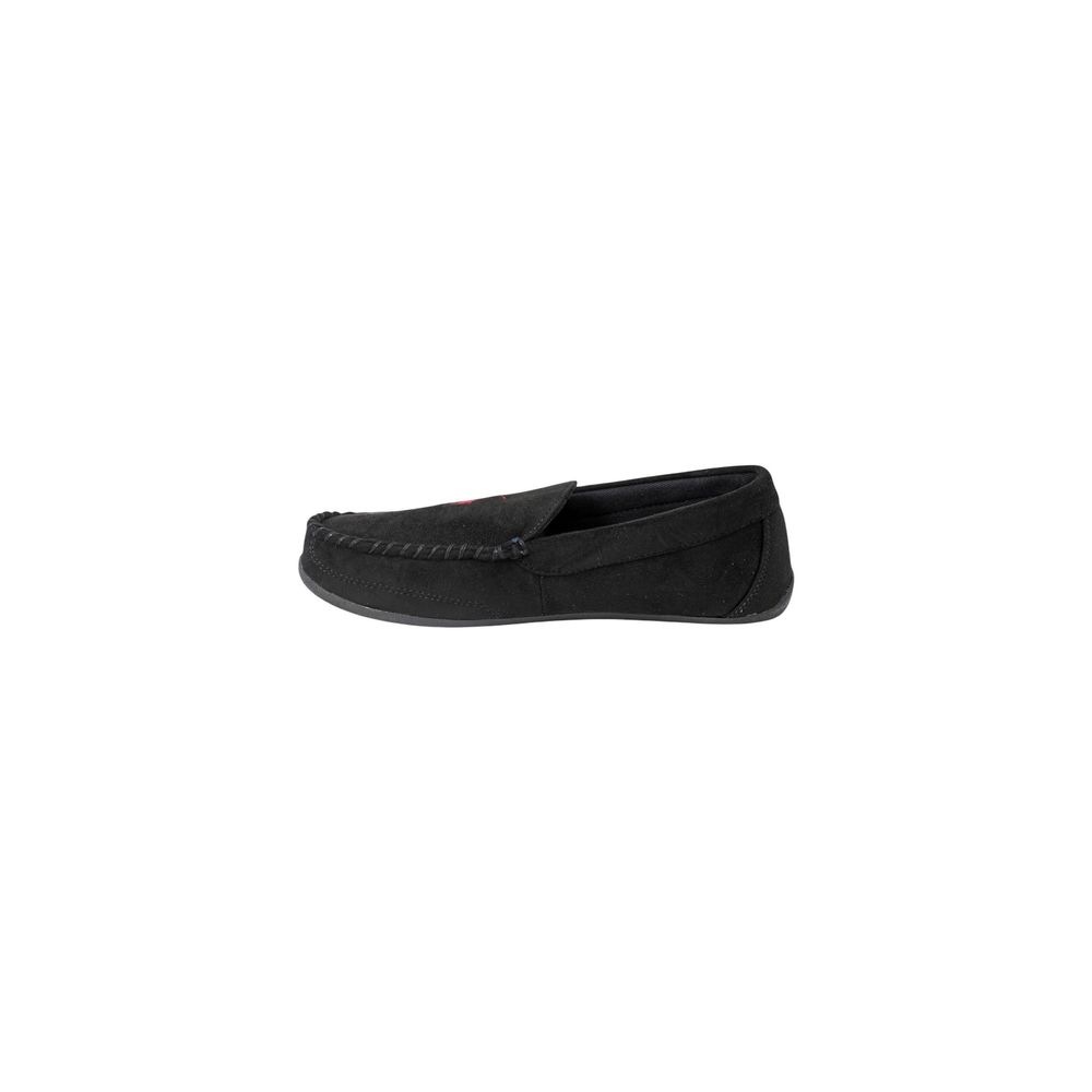 Chaussons Ralph Lauren noirs en fausse fourrure