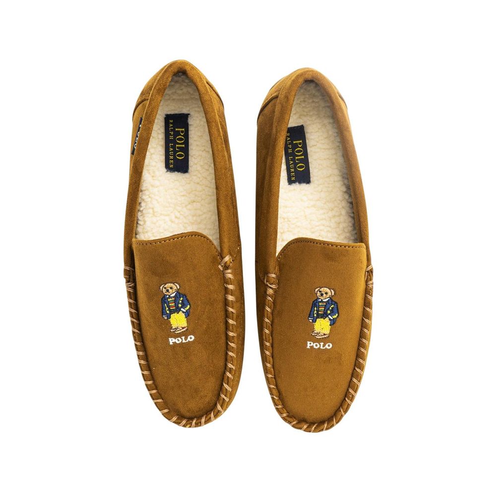 Chausson en fausse fourrure beige Ralph Lauren