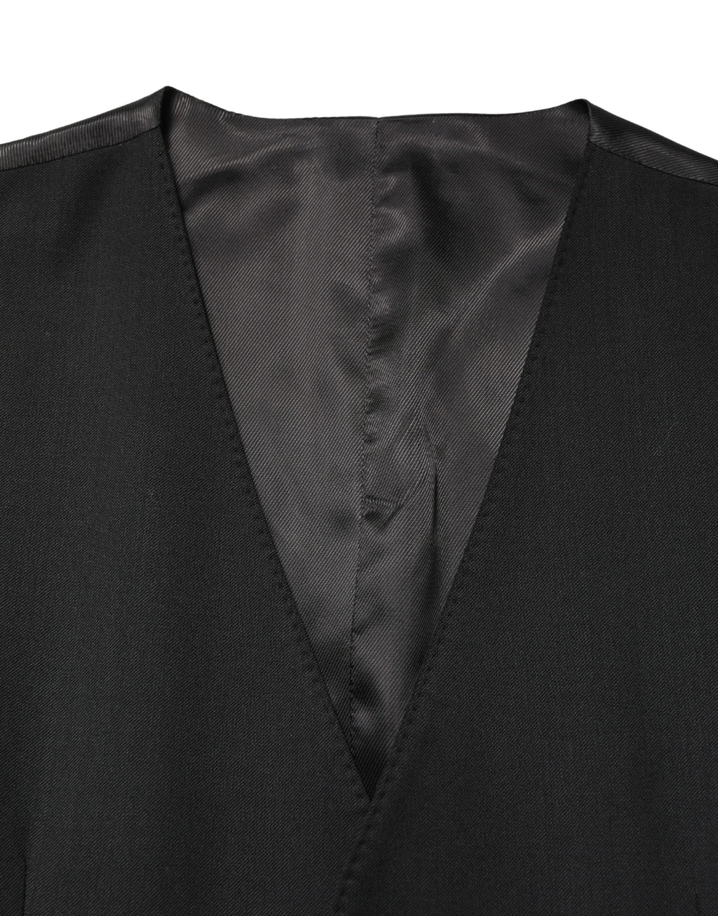 Gilet Homme Noir en Laine Simple Boutonnage Dolce & Gabbana