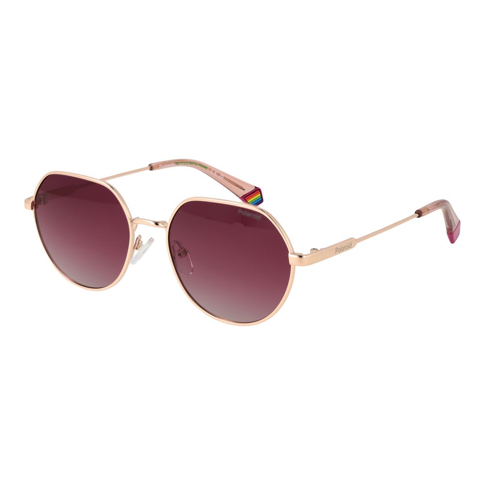 Lunettes de soleil Polaroid en métal doré