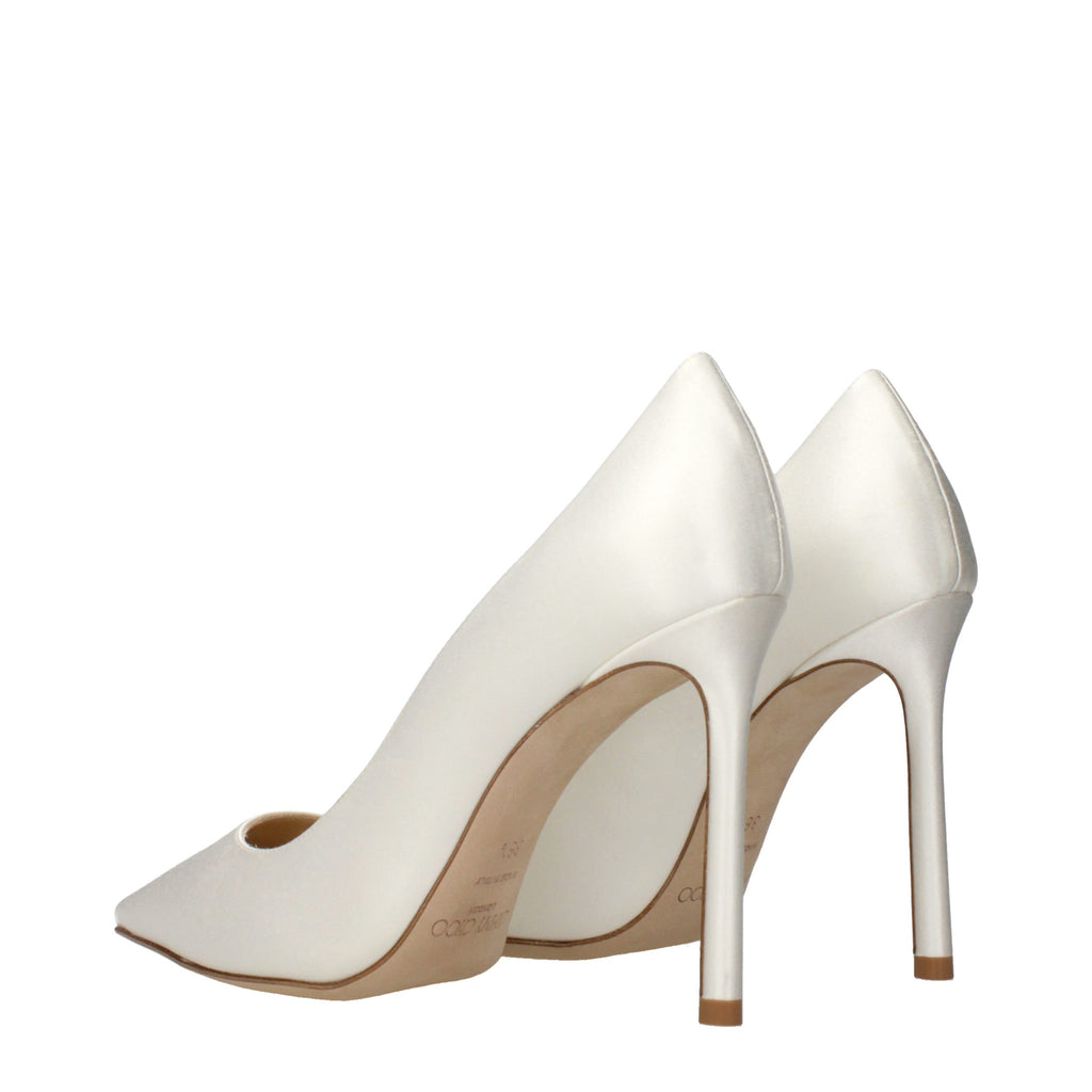 Escarpins à plateforme en satin beige Jimmy Choo