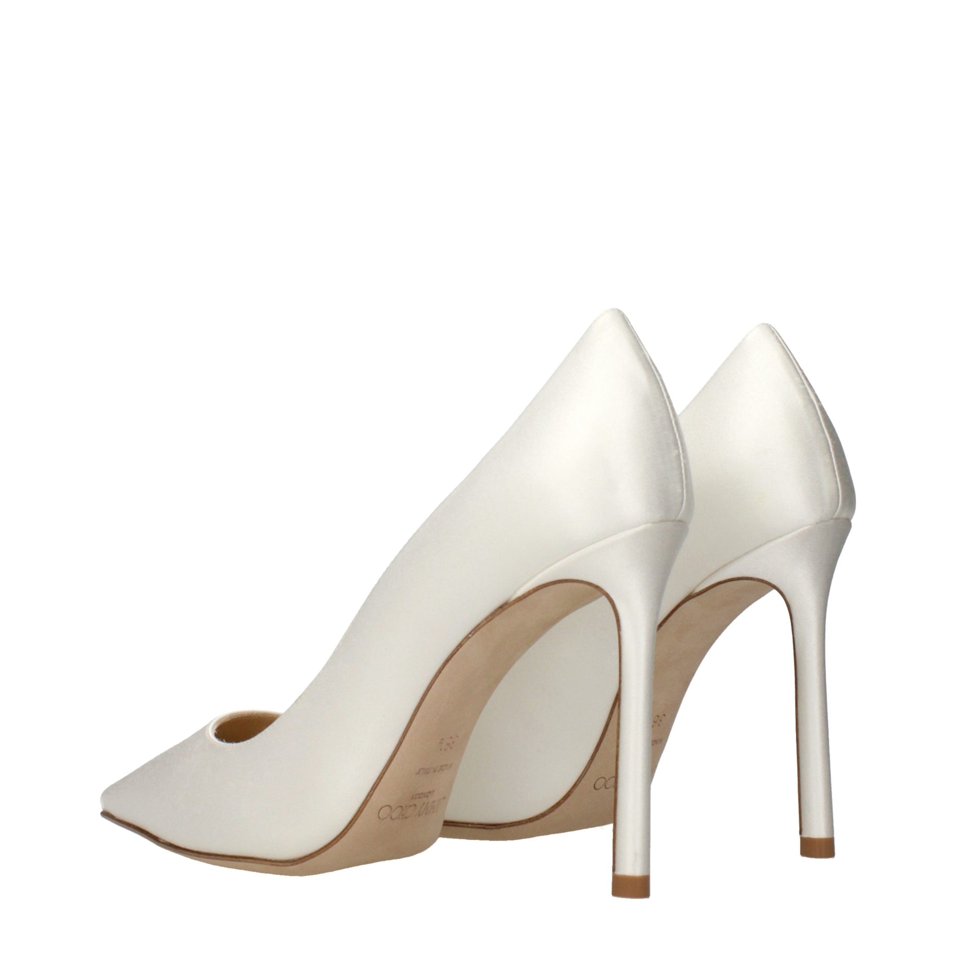 Escarpins à plateforme en satin beige Jimmy Choo