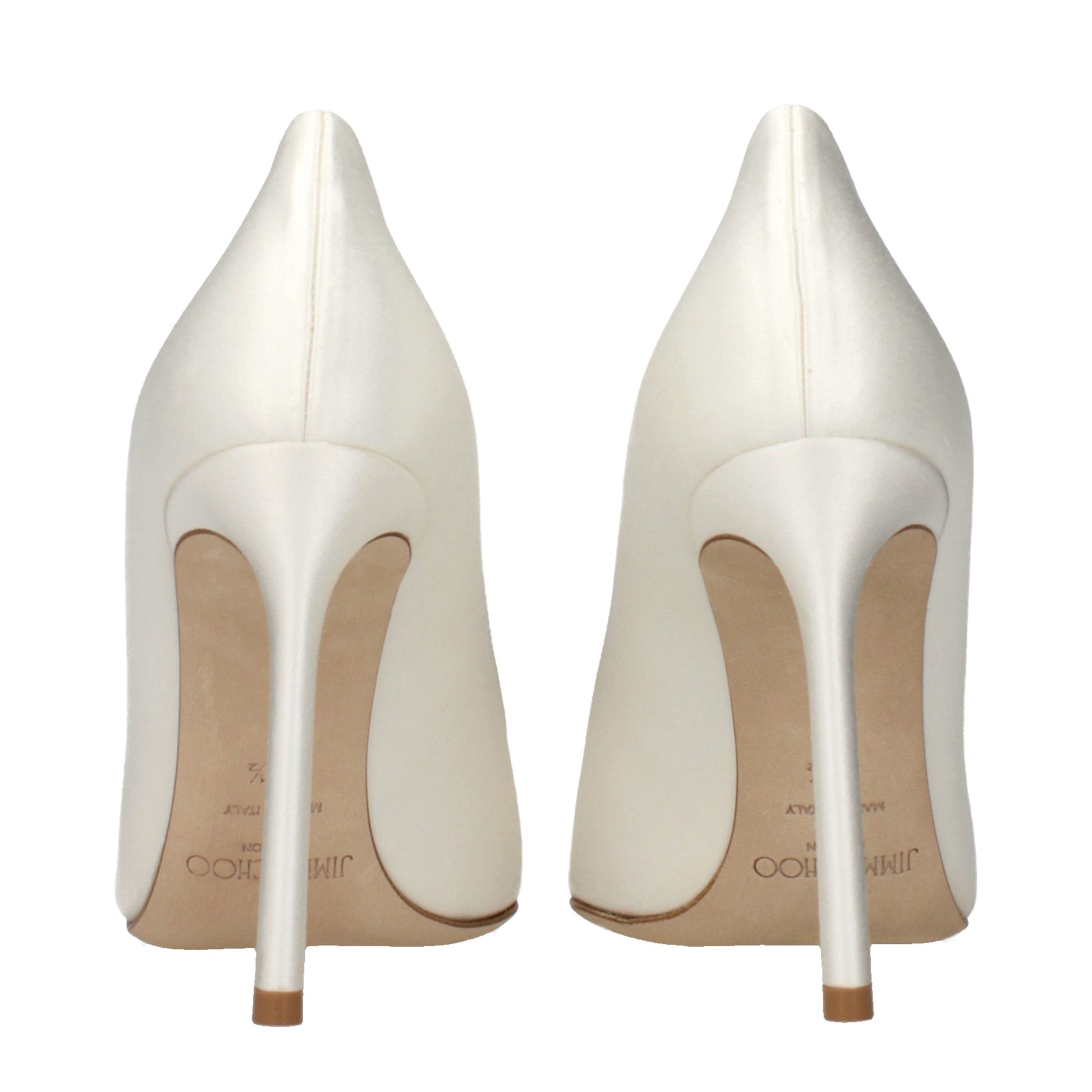 Escarpins à plateforme en satin beige Jimmy Choo