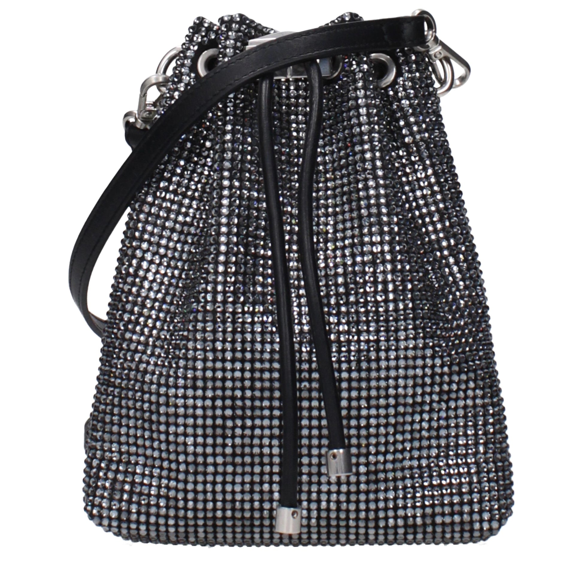 Jimmy Choo Black Satin Crossbody Bag