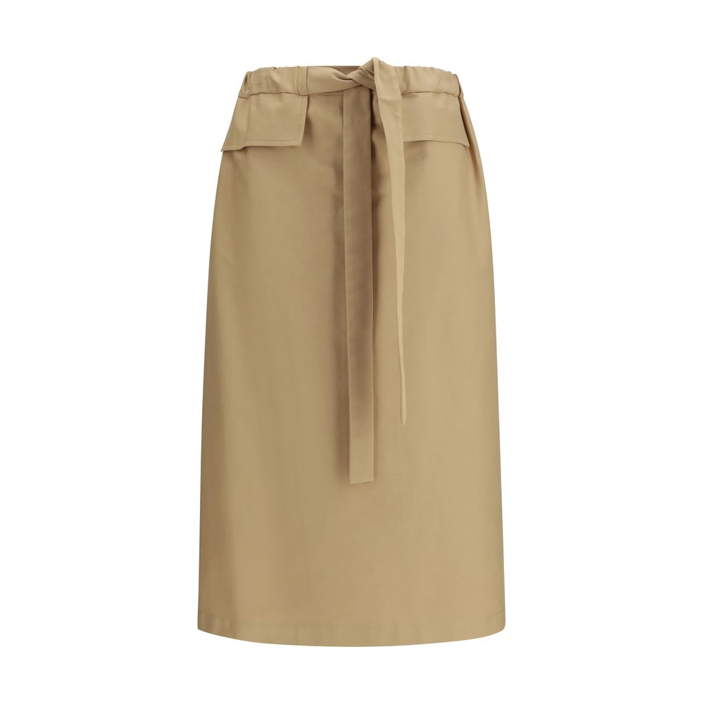 Jupe midi Fabiana Filippi en coton beige