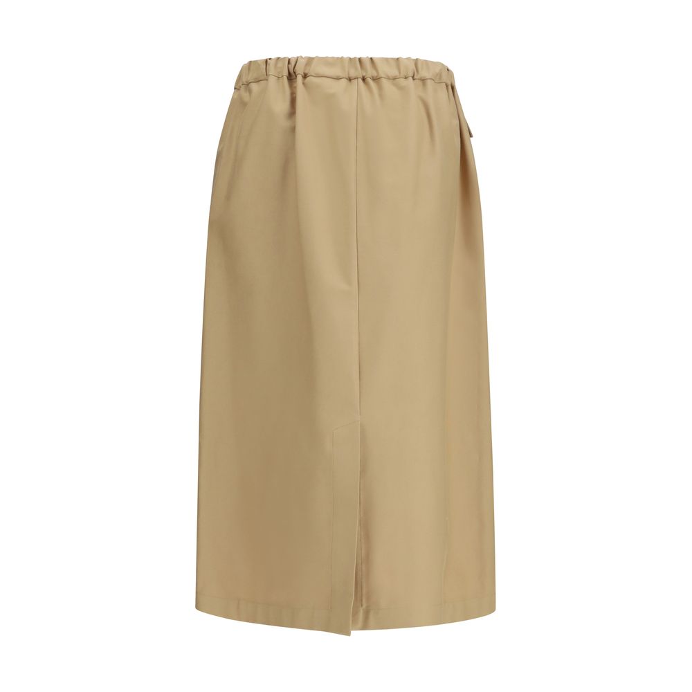Jupe midi Fabiana Filippi en coton beige