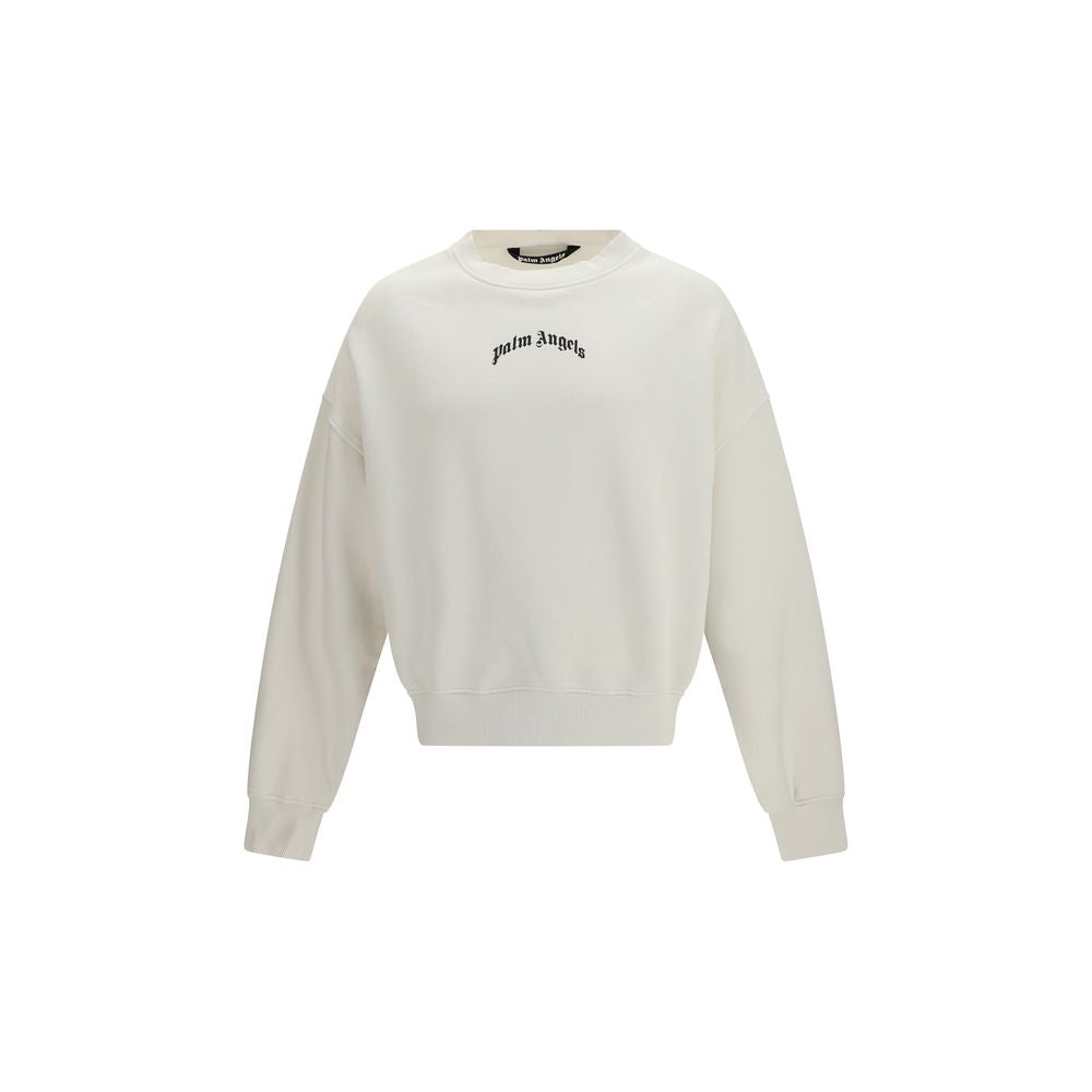 Sweat-shirt en coton beige Palm Angels