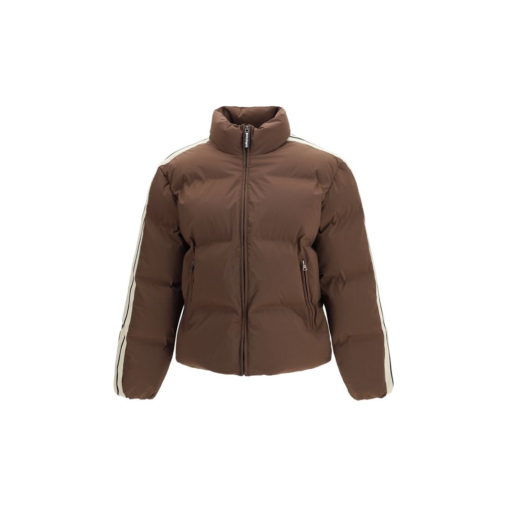 Veste longue en polyamide marron Palm Angels