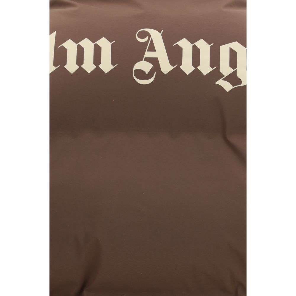 Veste longue en polyamide marron Palm Angels