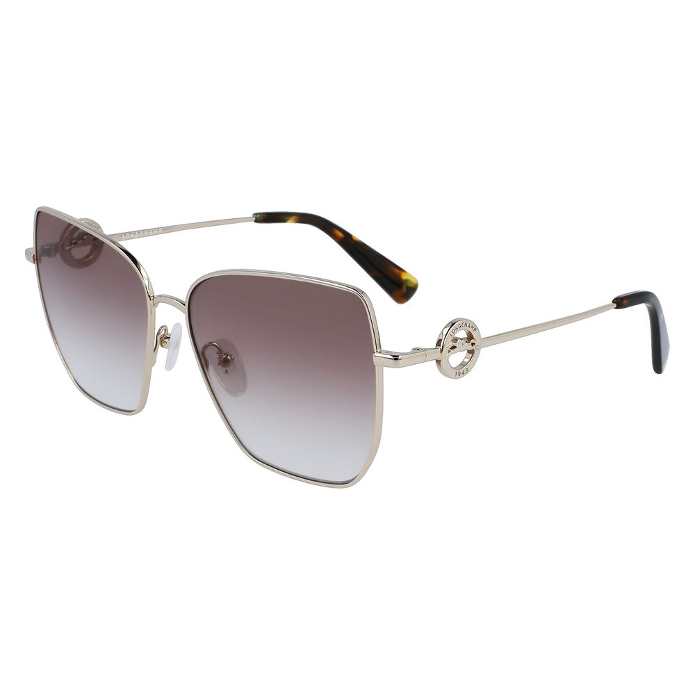 Lunettes de soleil en métal doré Longchamp
