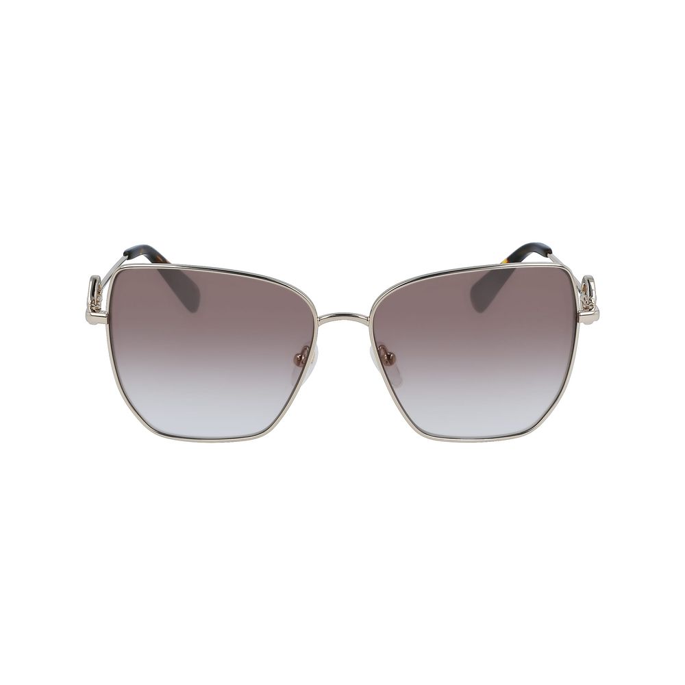 Lunettes de soleil en métal doré Longchamp