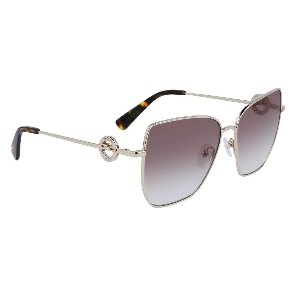 Lunettes de soleil en métal doré Longchamp