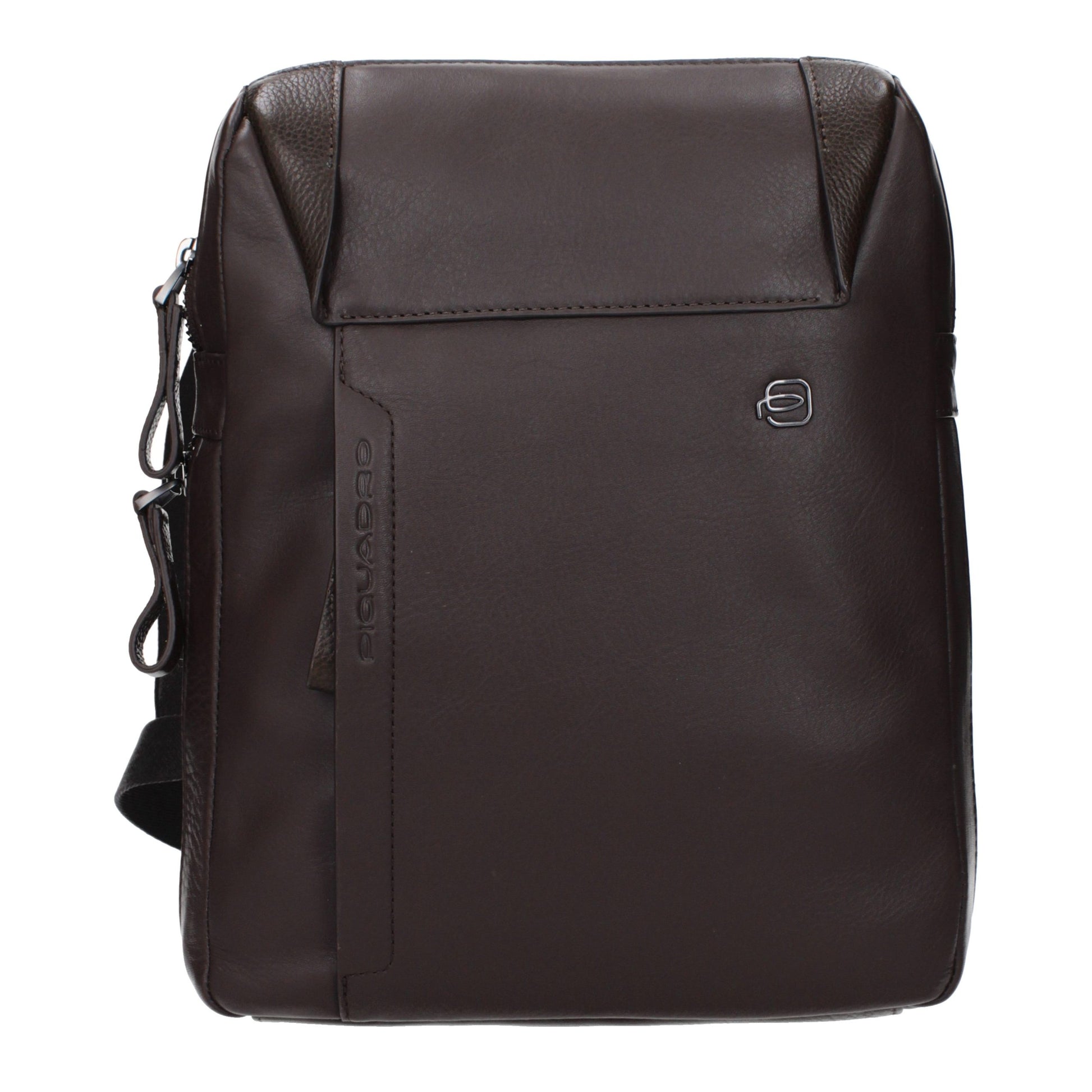 Piquadro Brown Leather Crossbody Bag