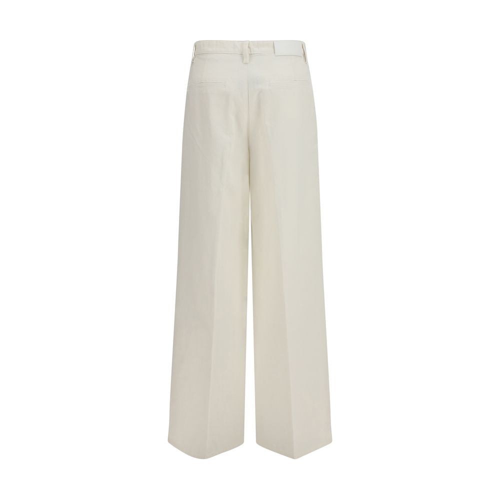 Pantalon décontracté en coton blanc 7FOR
