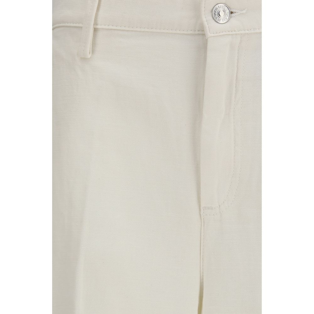 Pantalon décontracté en coton blanc 7FOR