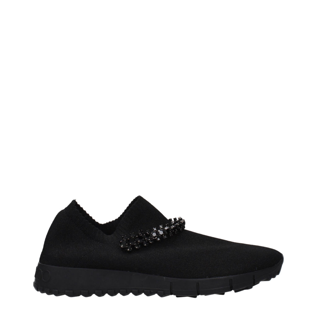 Mocassins Jimmy Choo en tissu noir à enfiler