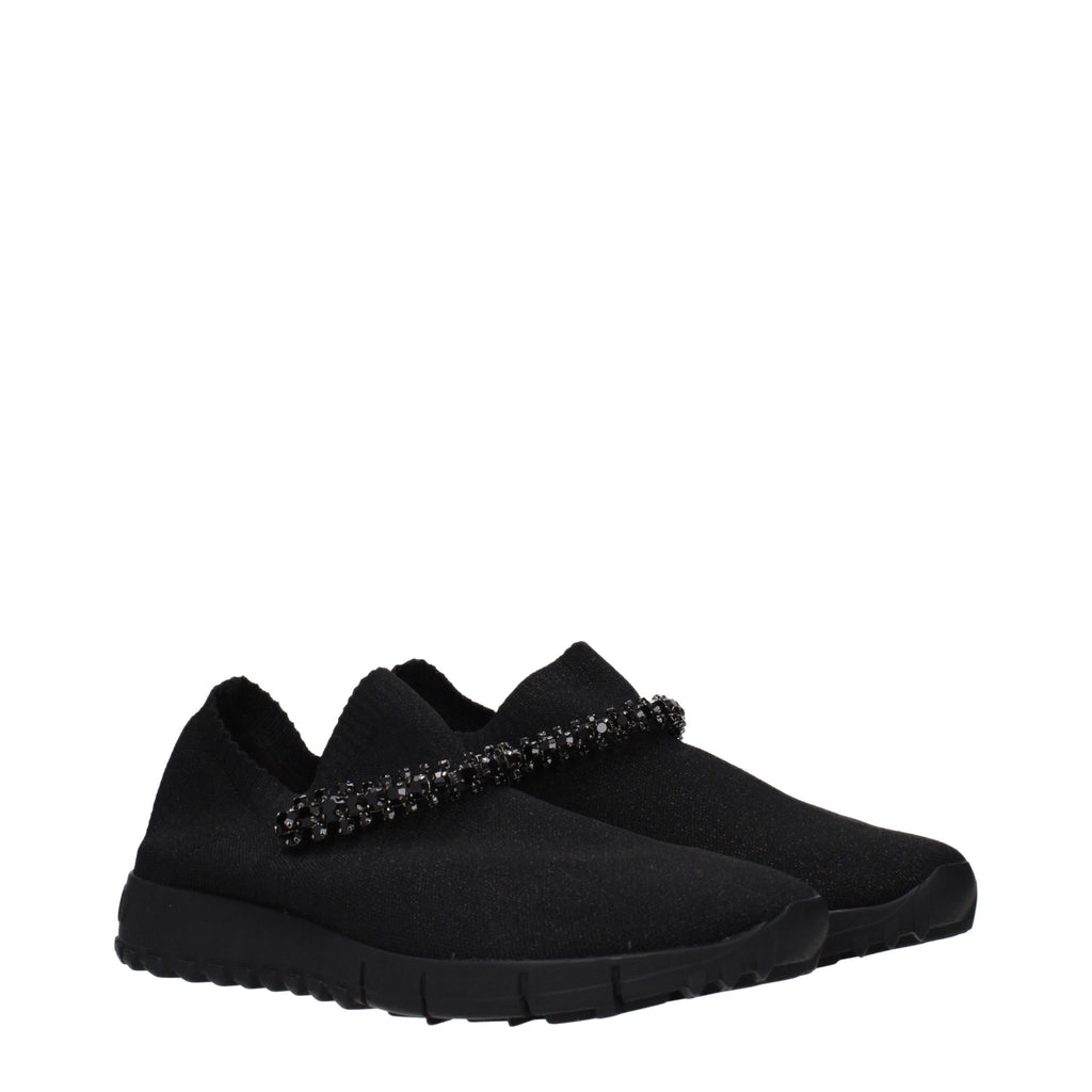 Mocassins Jimmy Choo en tissu noir à enfiler