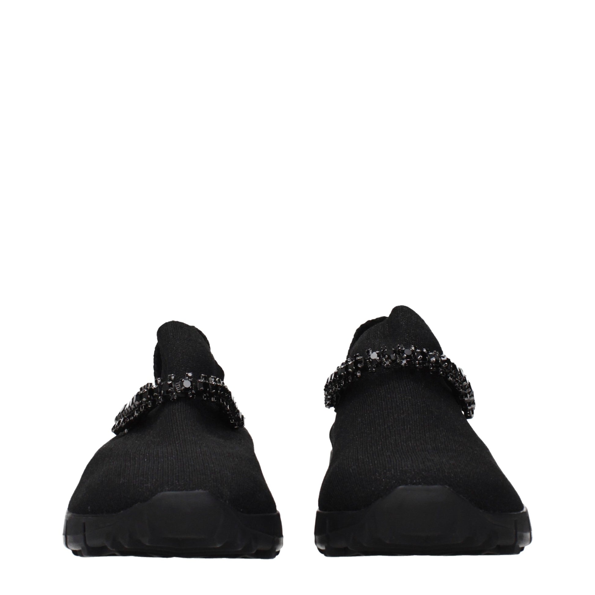 Mocassins Jimmy Choo en tissu noir à enfiler