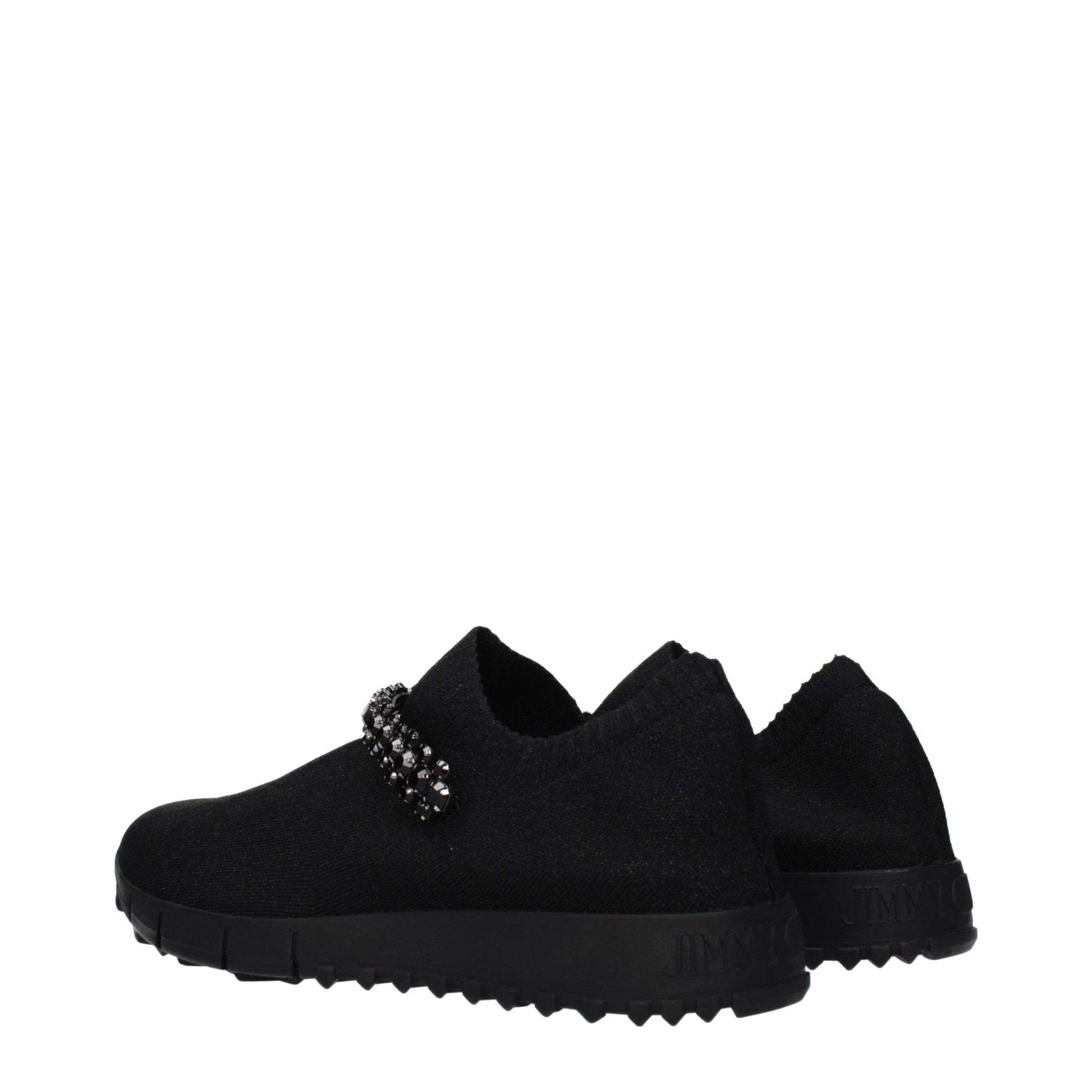 Mocassins Jimmy Choo en tissu noir à enfiler