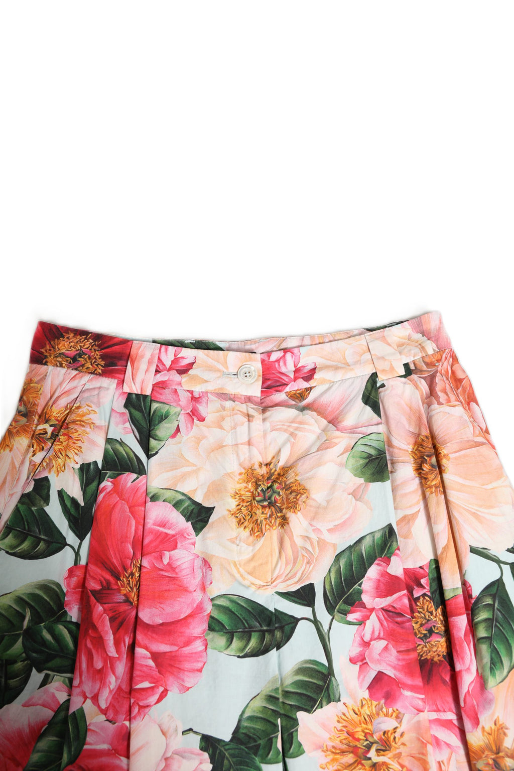 Pantacourt taille haute à imprimé floral multicolore Dolce & Gabbana
