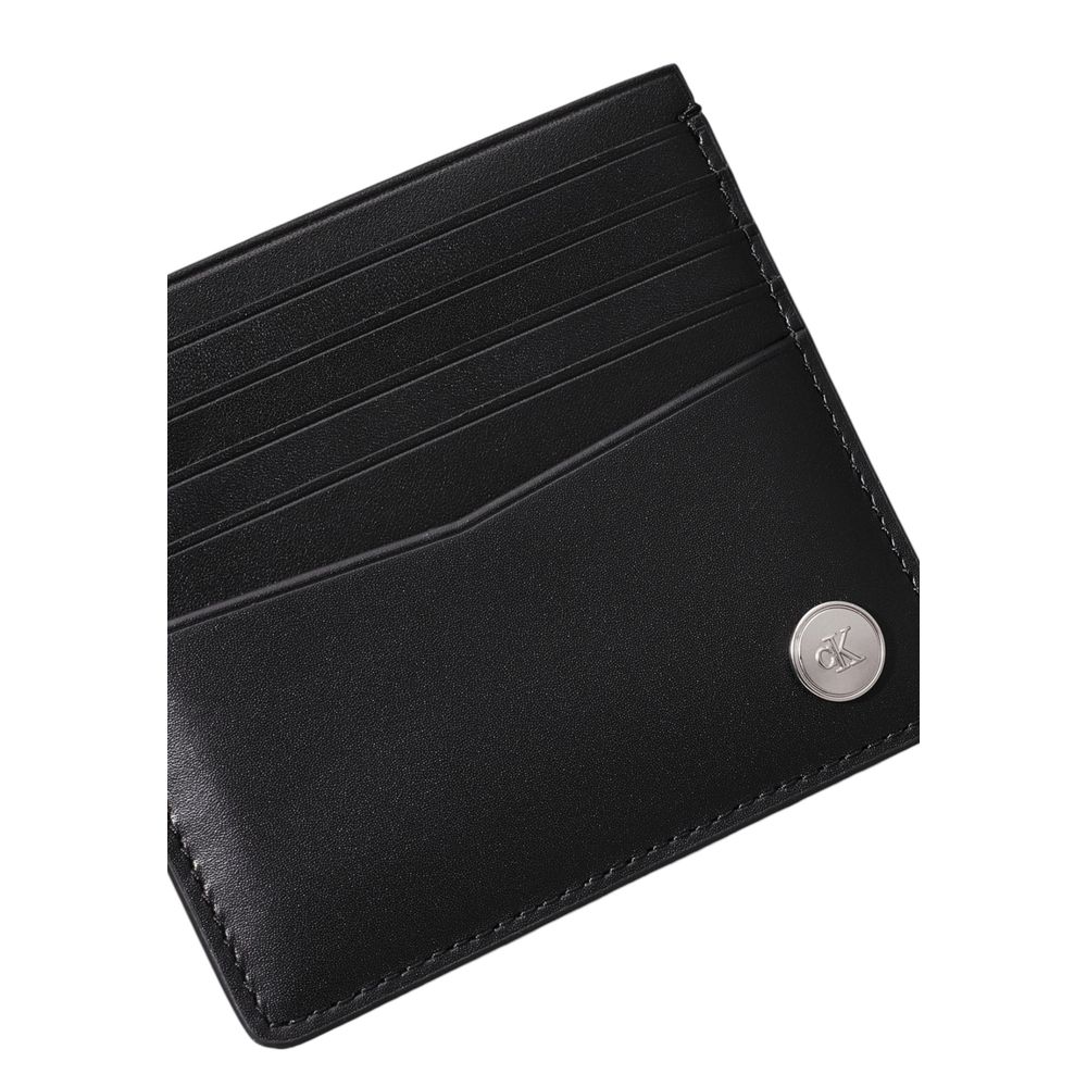 Portefeuille Calvin Klein Jeans en cuir noir