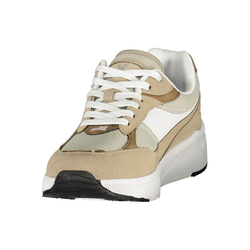 Baskets homme en polyuréthane grand beige U.S.