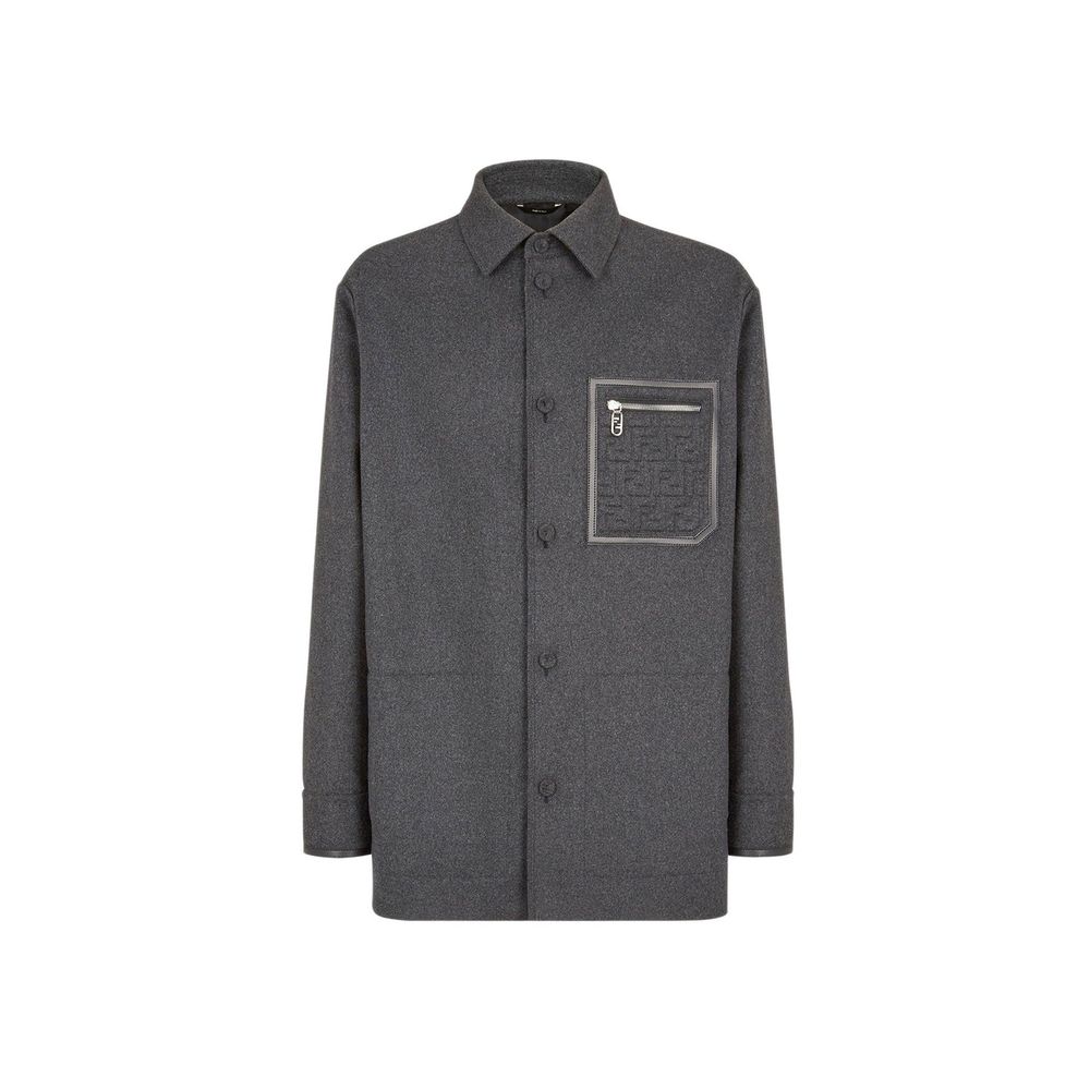 Manteau Fendi en cachemire gris