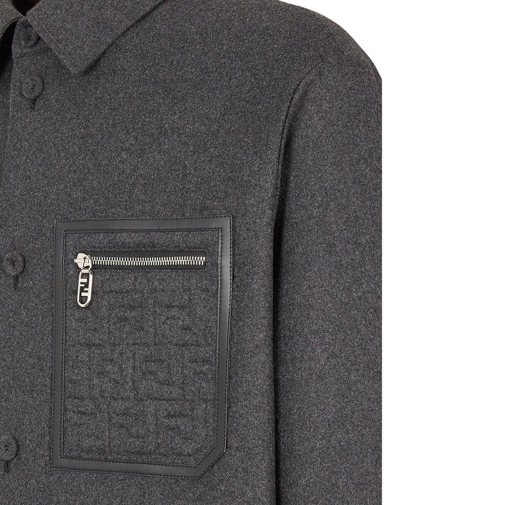 Manteau Fendi en cachemire gris