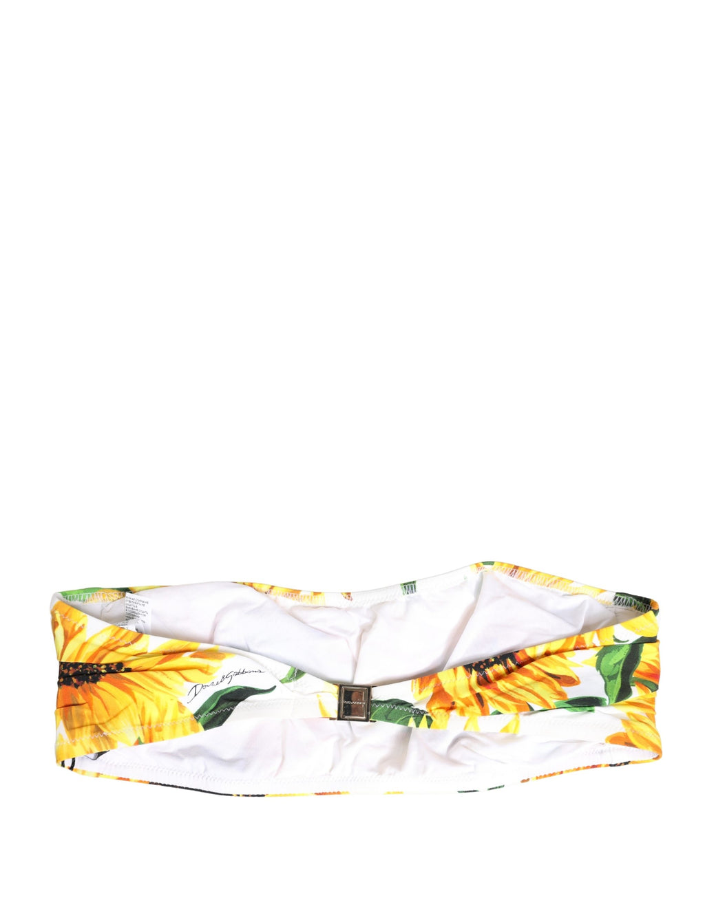 Maillot de bain bandeau imprimé tournesol multicolore Dolce & Gabbana