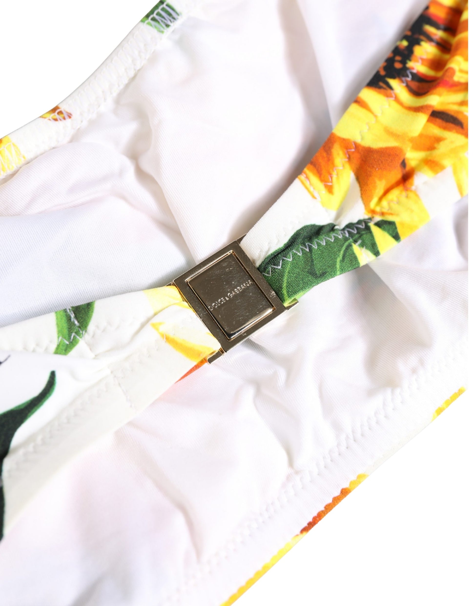 Maillot de bain bandeau imprimé tournesol multicolore Dolce & Gabbana