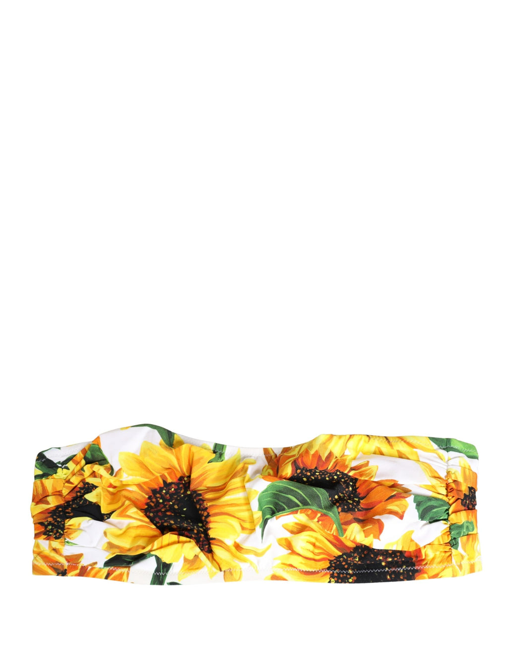 Maillot de bain bandeau imprimé tournesol multicolore Dolce & Gabbana