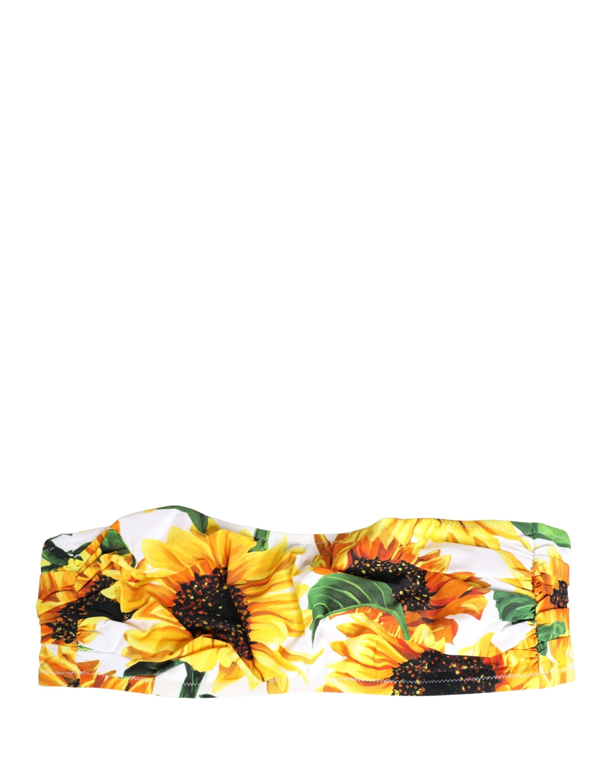 Maillot de bain bandeau imprimé tournesol multicolore Dolce & Gabbana