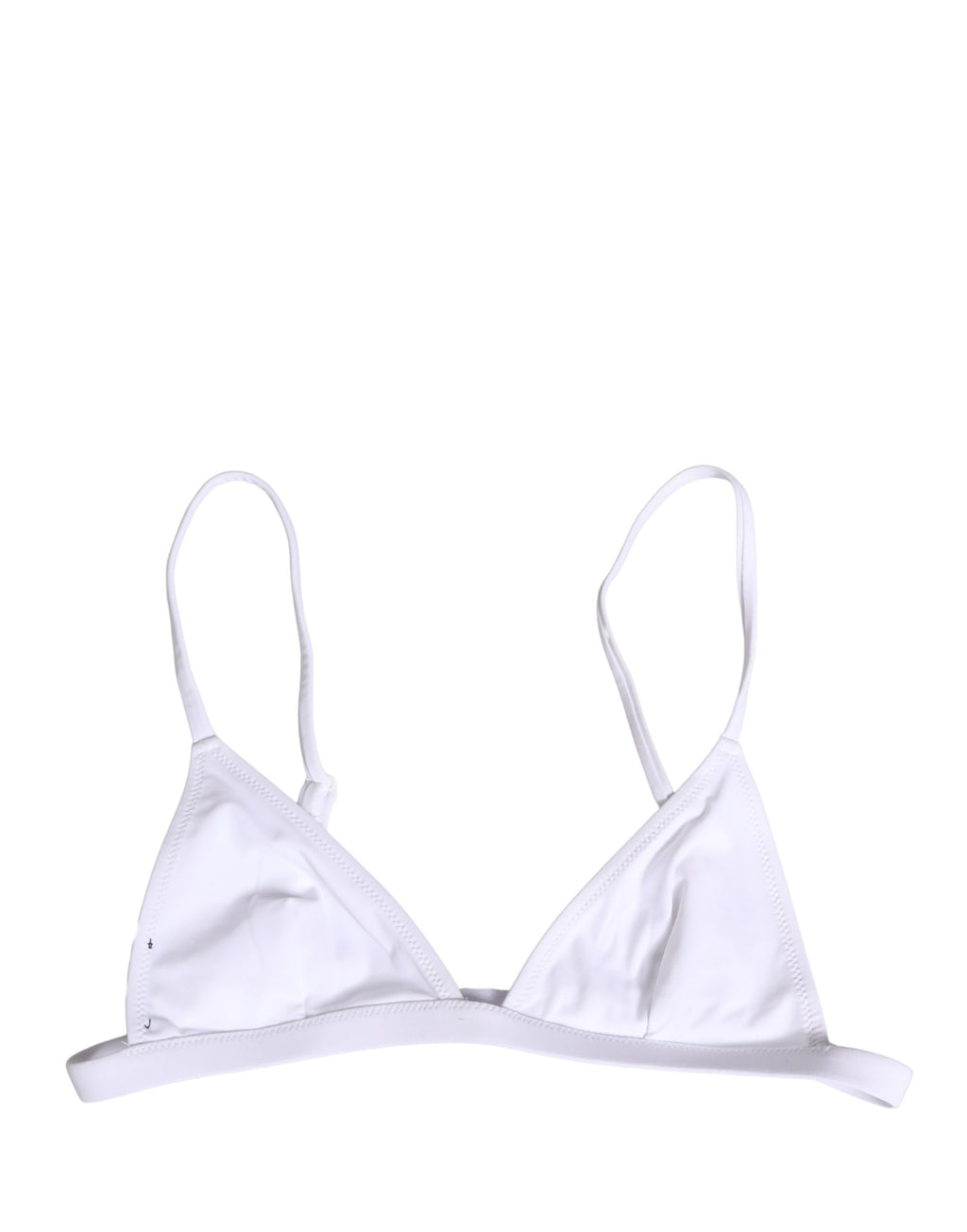 Haut de maillot de bain Dolce & Gabbana en nylon blanc avec motif triangle
