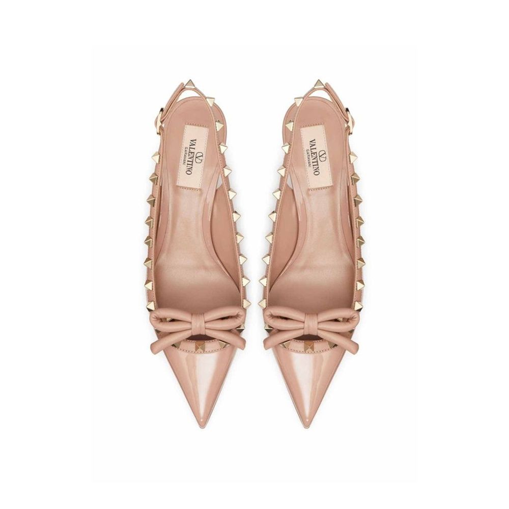 Escarpins Valentino Garavani en veau beige à talon moyen