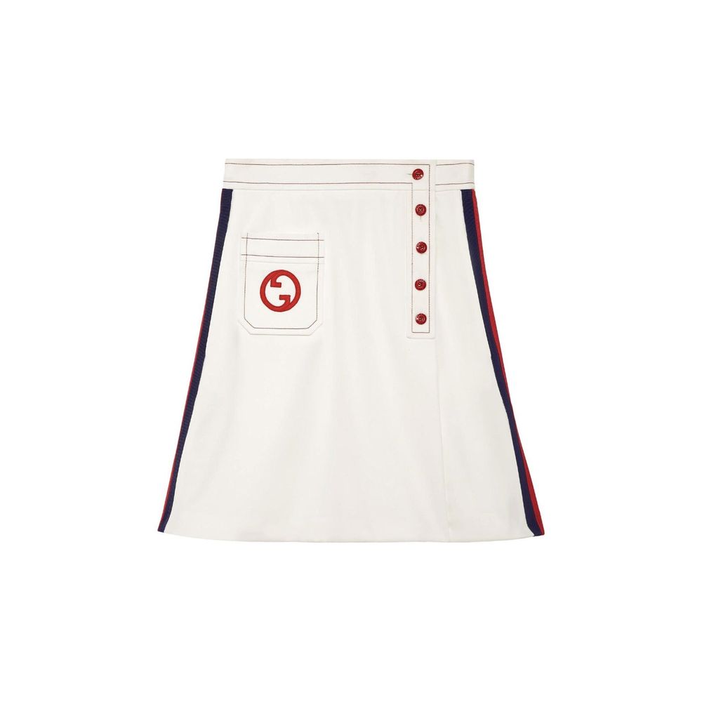 Jupe Gucci en polyester blanc