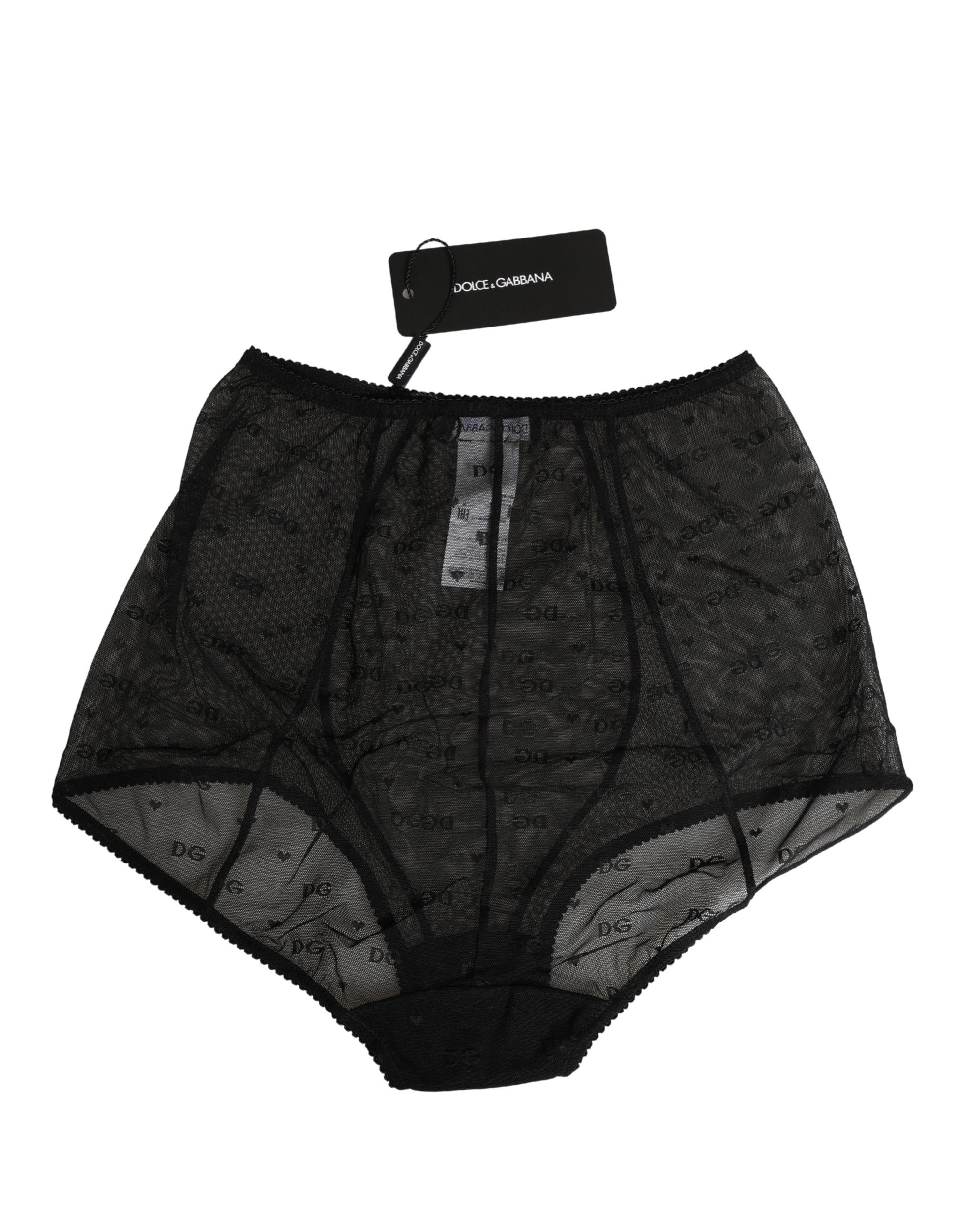Culotte gainante en nylon stretch noir Dolce & Gabbana
