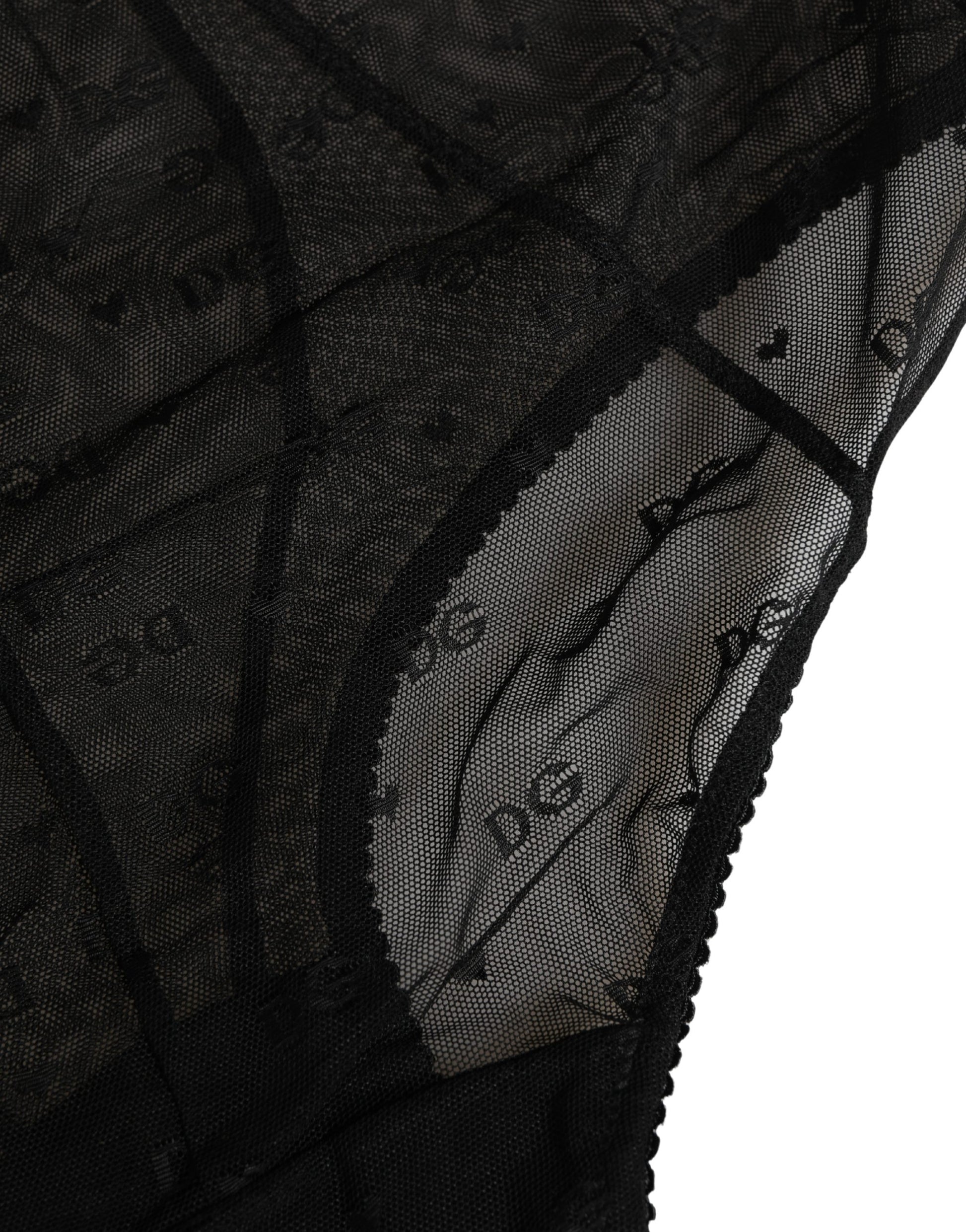 Culotte gainante en nylon stretch noir Dolce & Gabbana