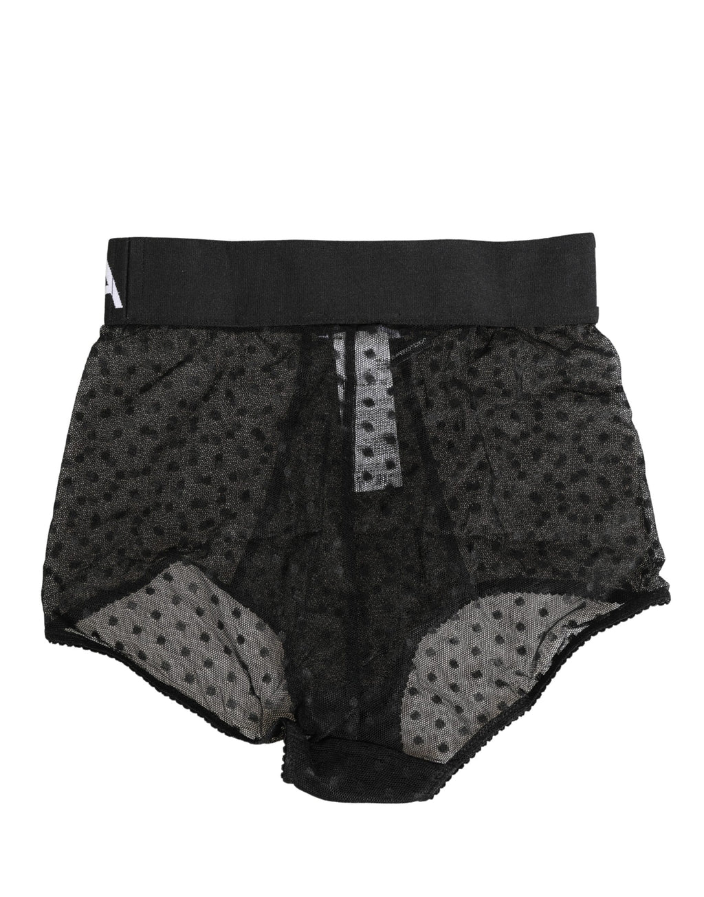 Sous-vêtement culotte gaine taille haute logo noir Dolce & Gabbana