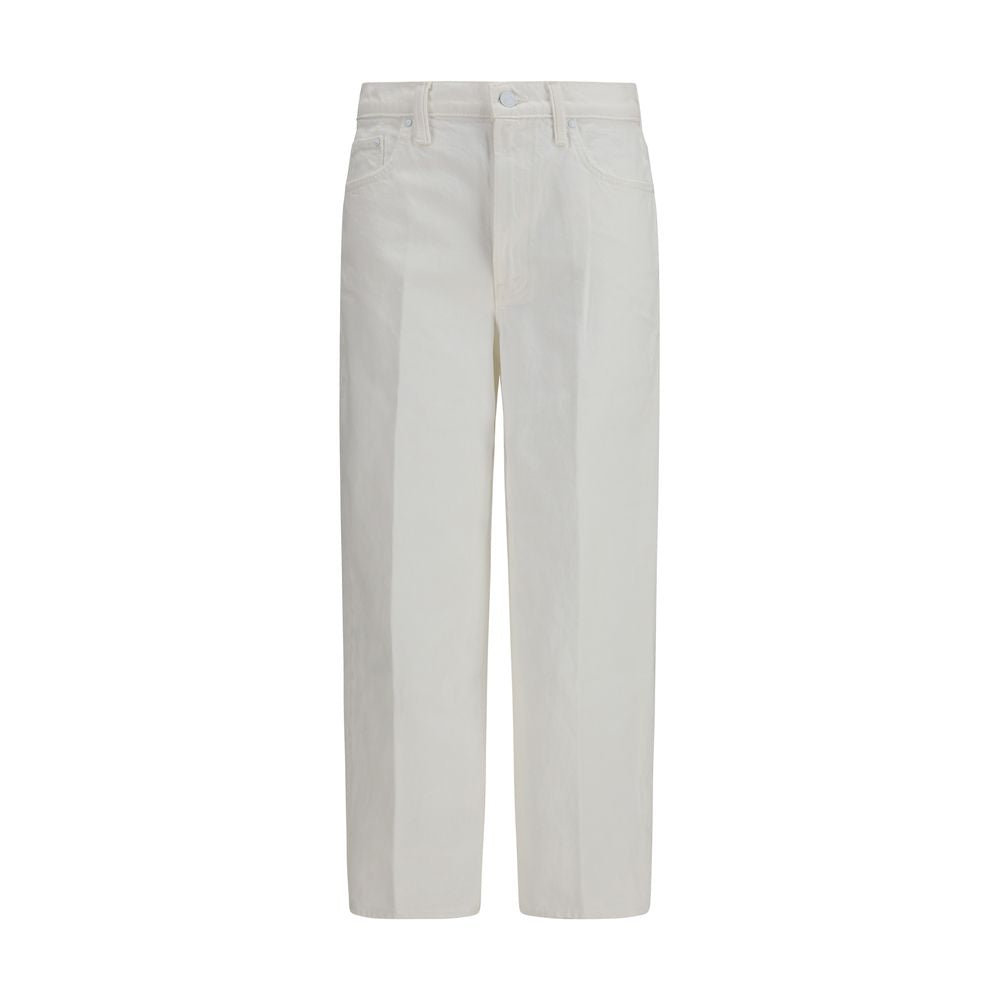 Jean bootcut en coton blanc Mother Denim