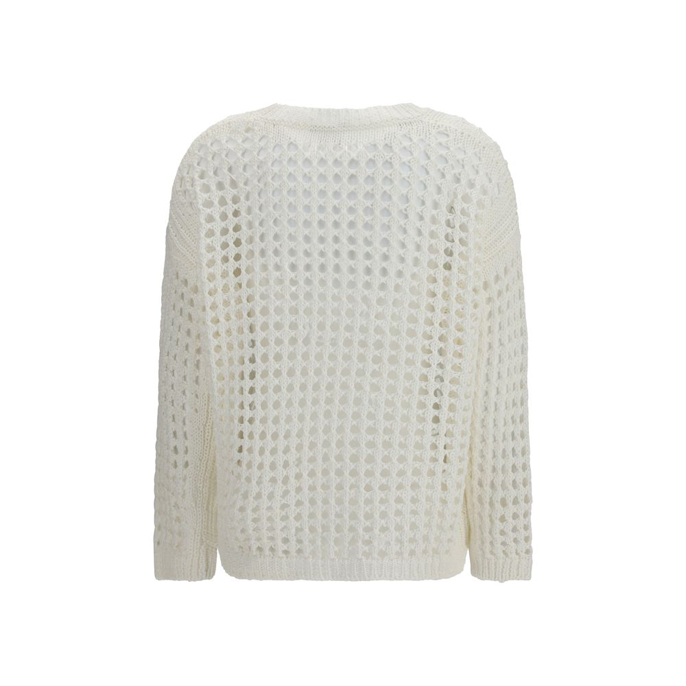 Sweat-shirt Max Mara en lin pur blanc