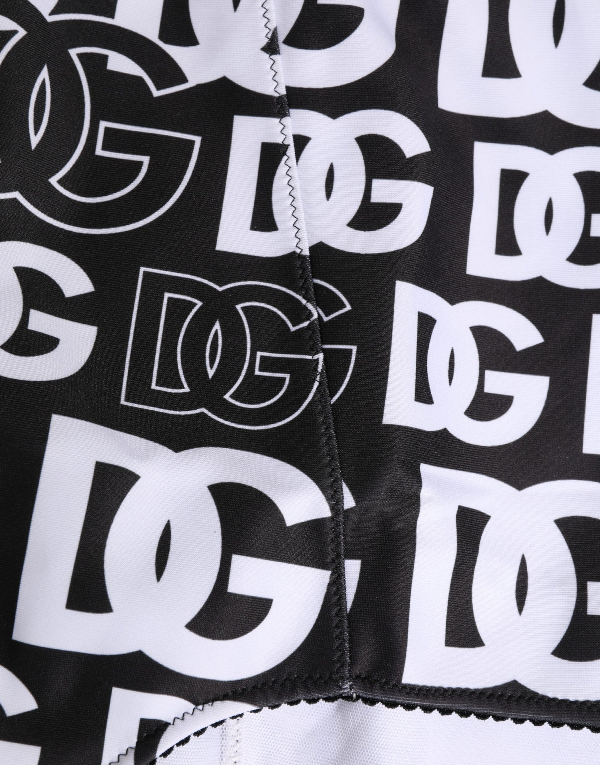 Sous-vêtement gainant Dolce & Gabbana noir et blanc avec ceinture à logo DG