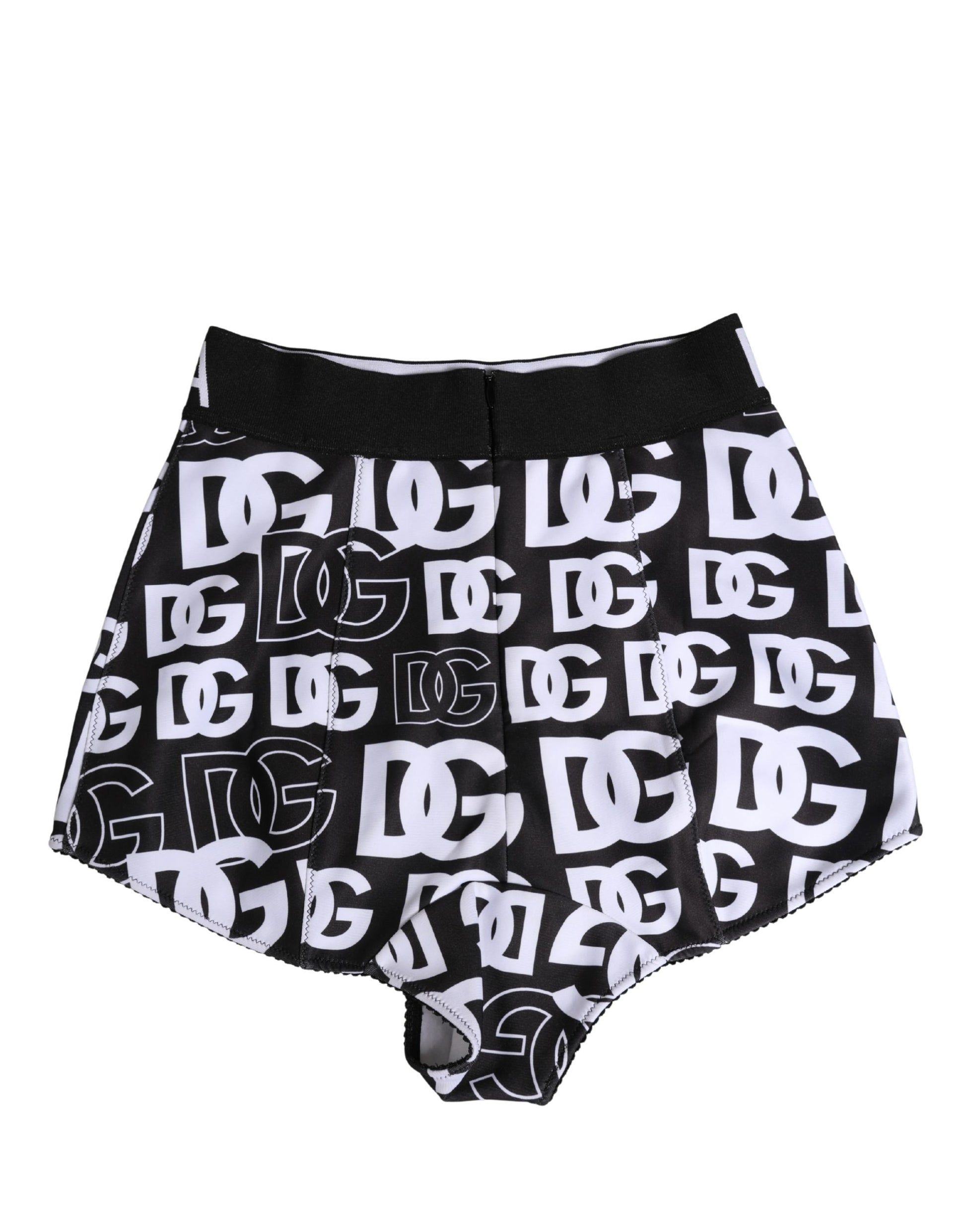Sous-vêtement gainant Dolce & Gabbana noir et blanc avec ceinture à logo DG