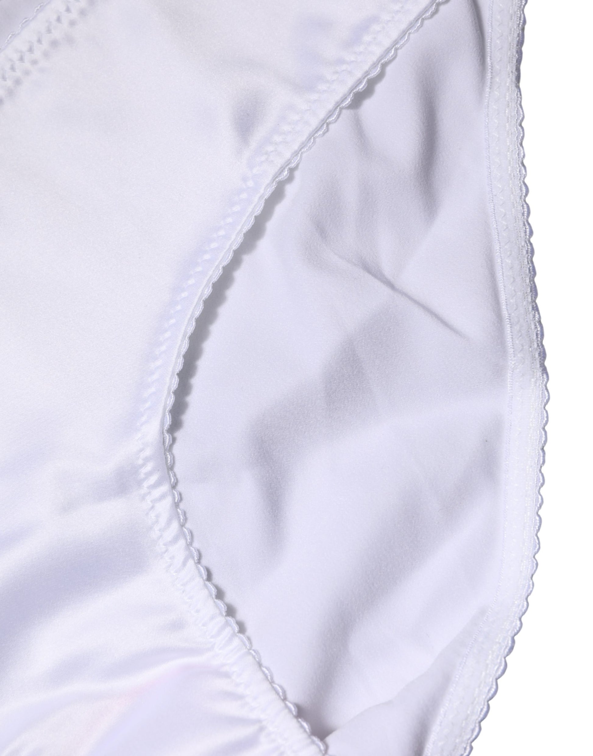 Culotte taille moyenne en soie stretch blanche Dolce & Gabbana