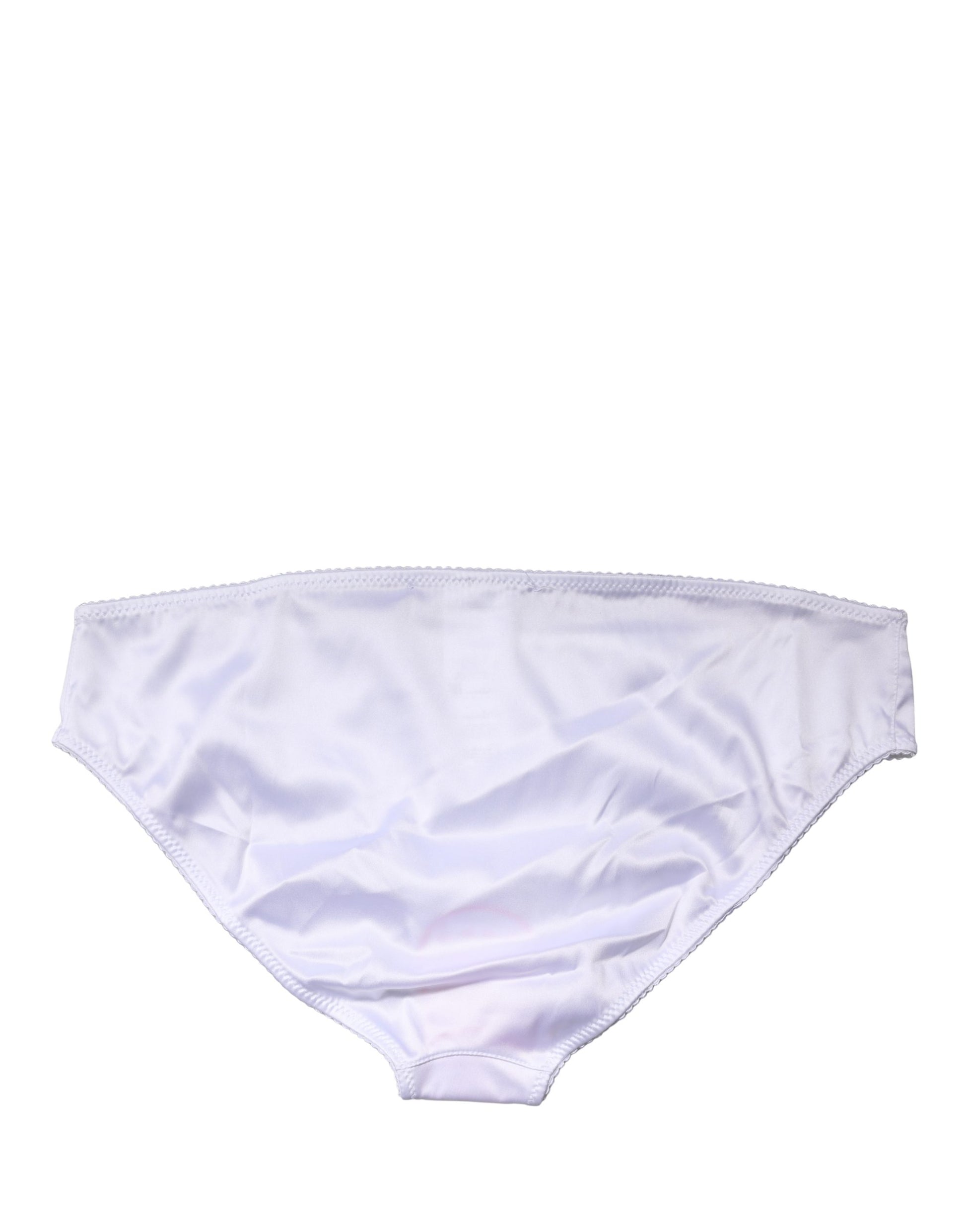 Culotte taille moyenne en soie stretch blanche Dolce & Gabbana