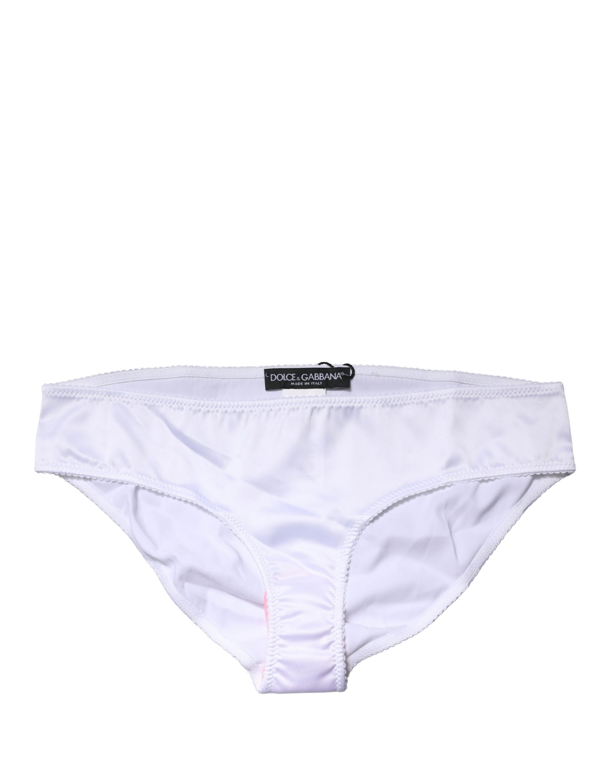 Culotte taille moyenne en soie stretch blanche Dolce & Gabbana