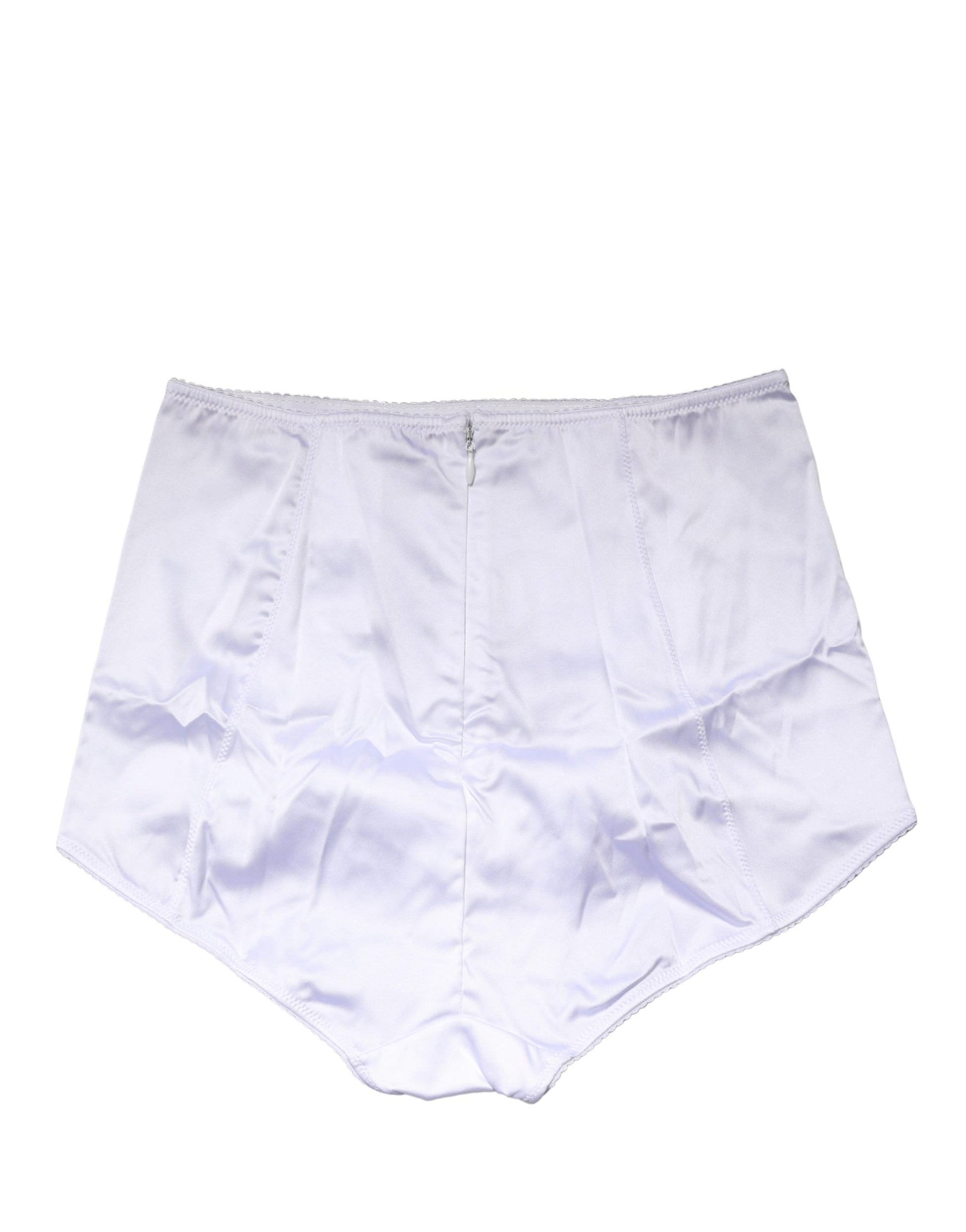 Sous-vêtement culotte gainante taille haute Dolce & Gabbana en mélange de soie blanche