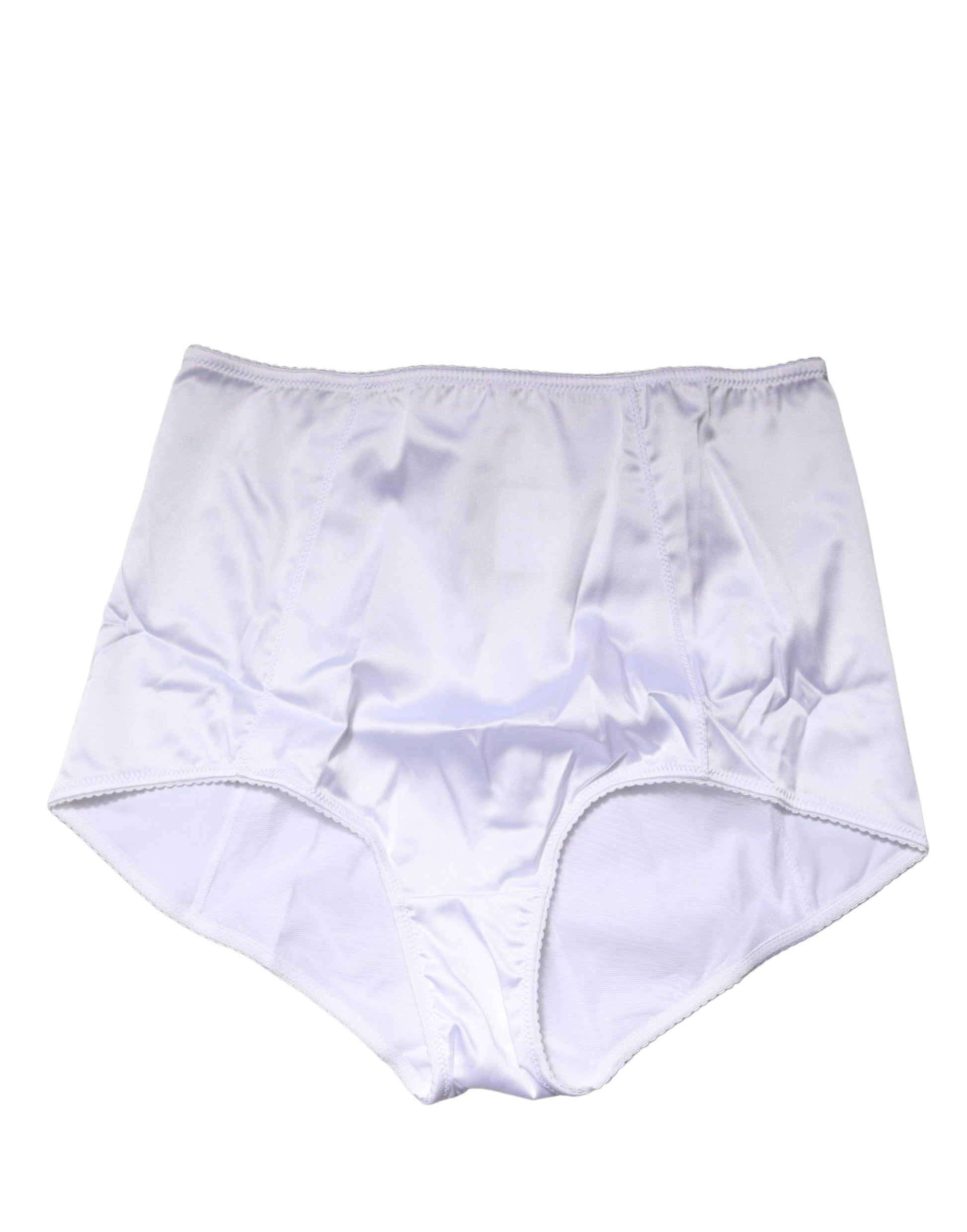 Sous-vêtement culotte gainante taille haute Dolce & Gabbana en mélange de soie blanche